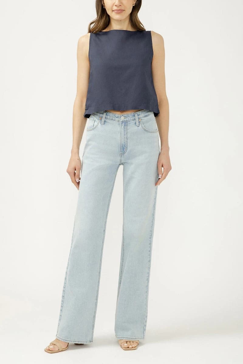 90s Mid Rise Baggy Bootcut Jeans