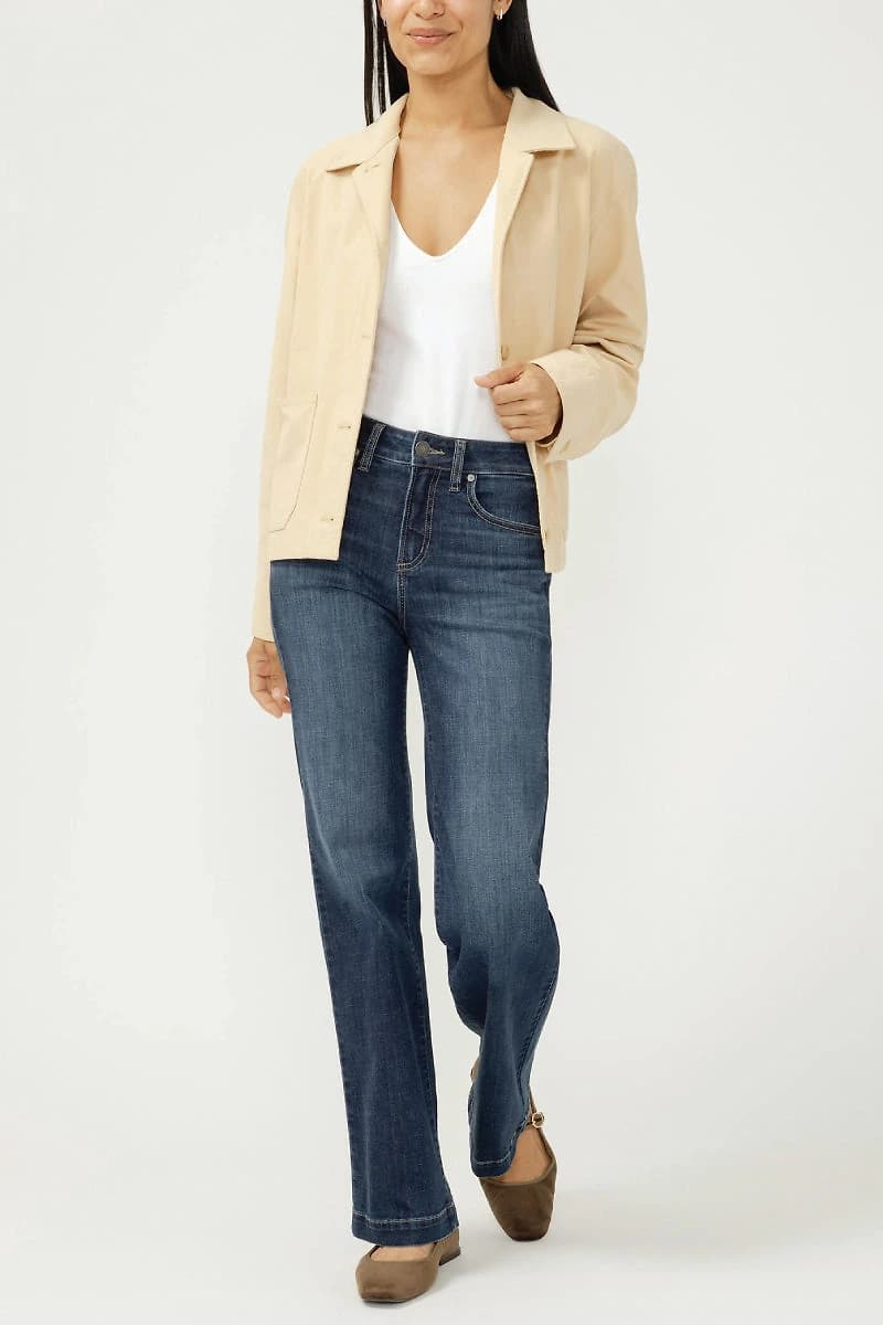 Avery High Rise Trouser Leg Jeans