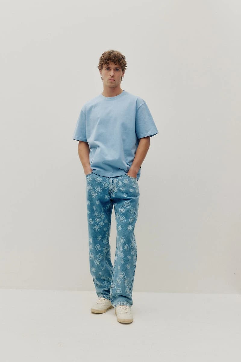 Baggy Floral Denim Jeans