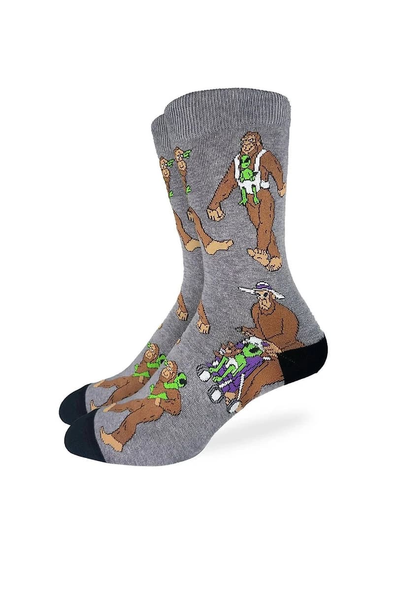 Bigfoot with Baby Alien Socks