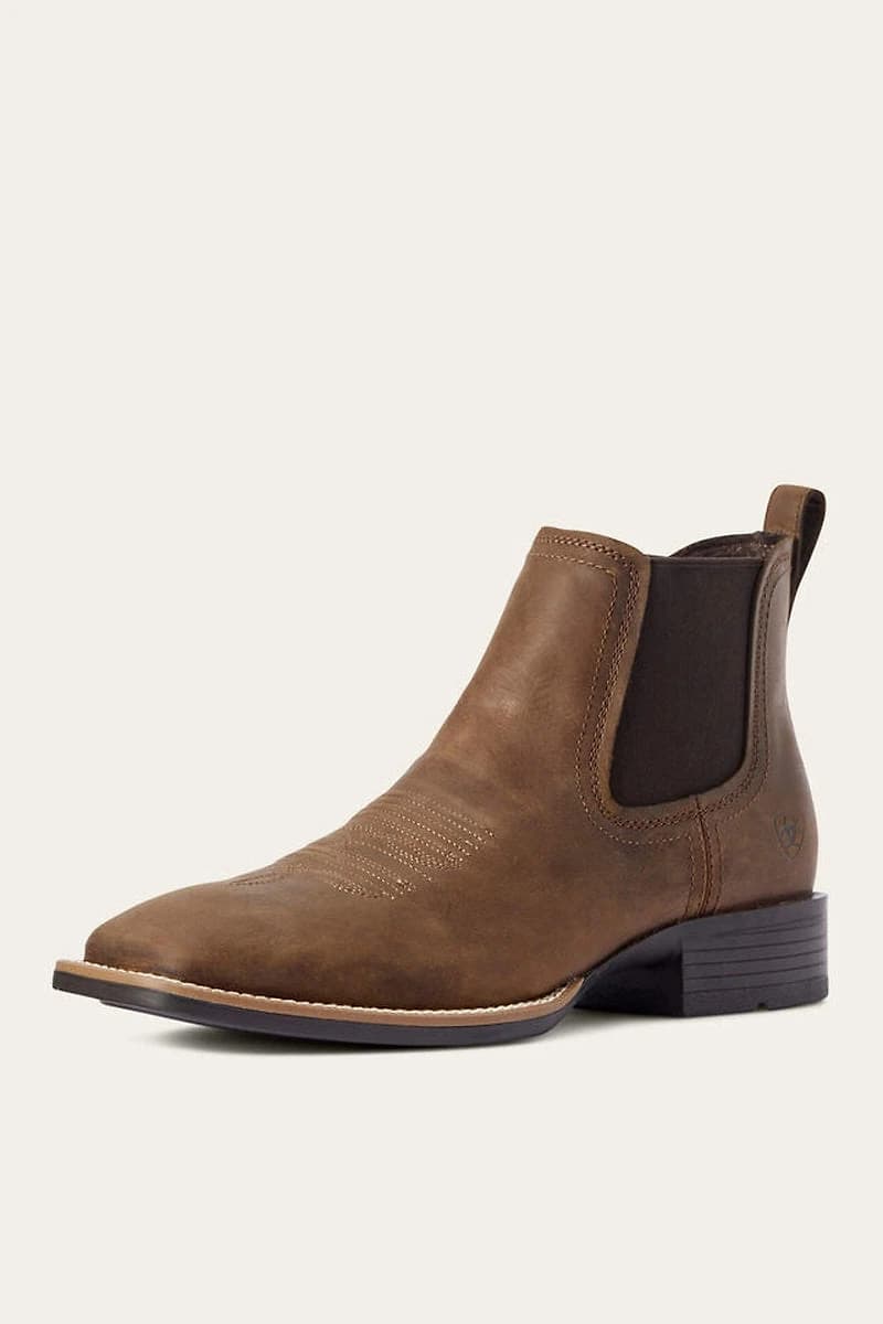 Booker Chelsea Wide Square Toe Western Boot