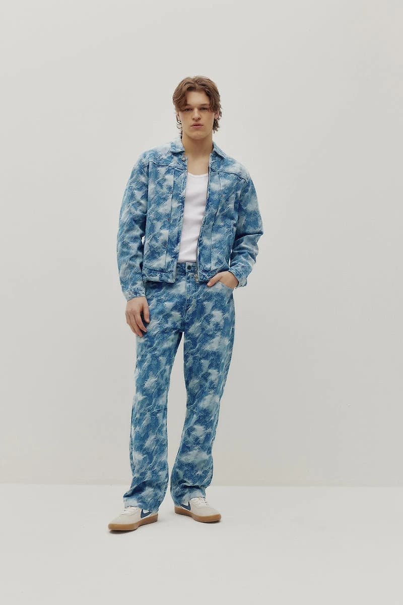 Camo Baggy Denim Pants