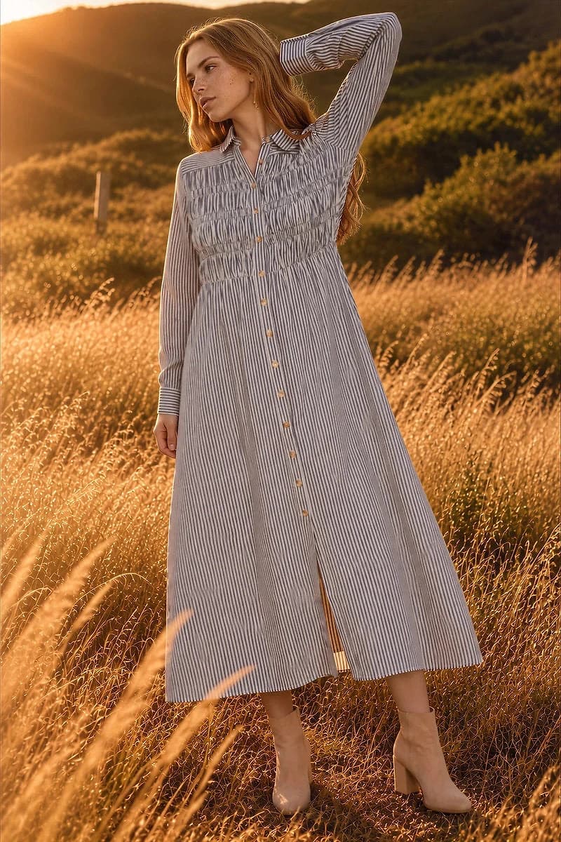 Collared Shirt Dress