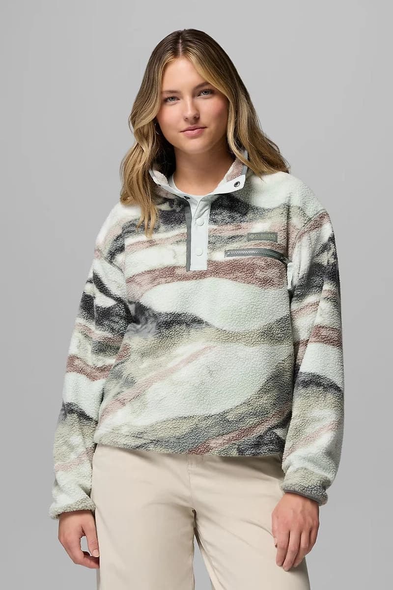 Helvetia II Printed Half Snap Fleece Pullover