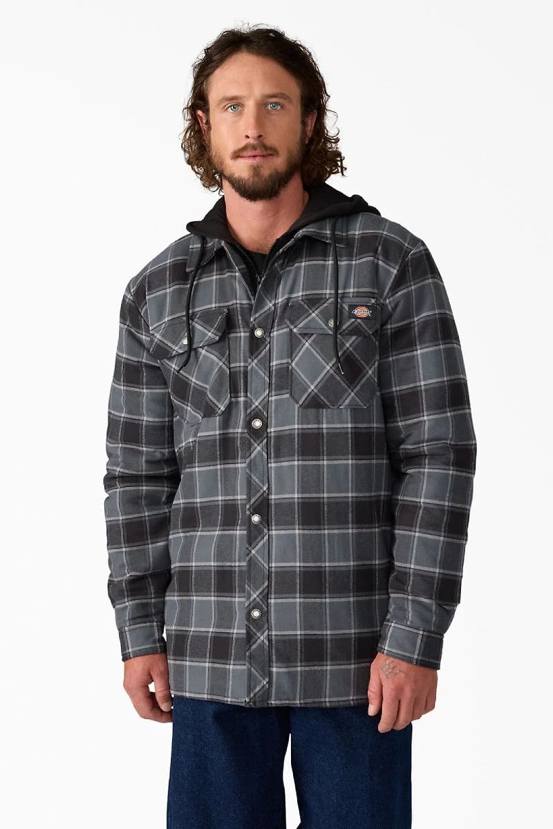 Fleece Hooded Flannel Jacket