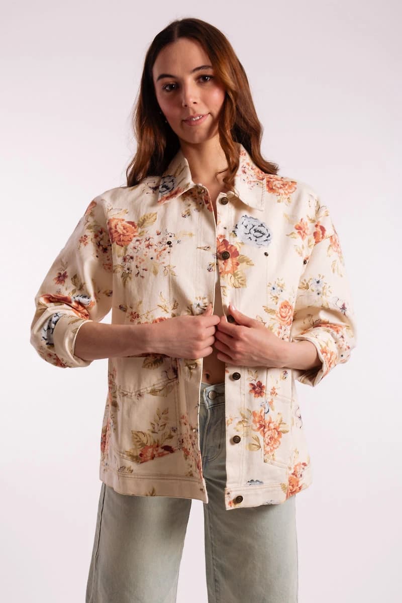 Floral Denim Jacket