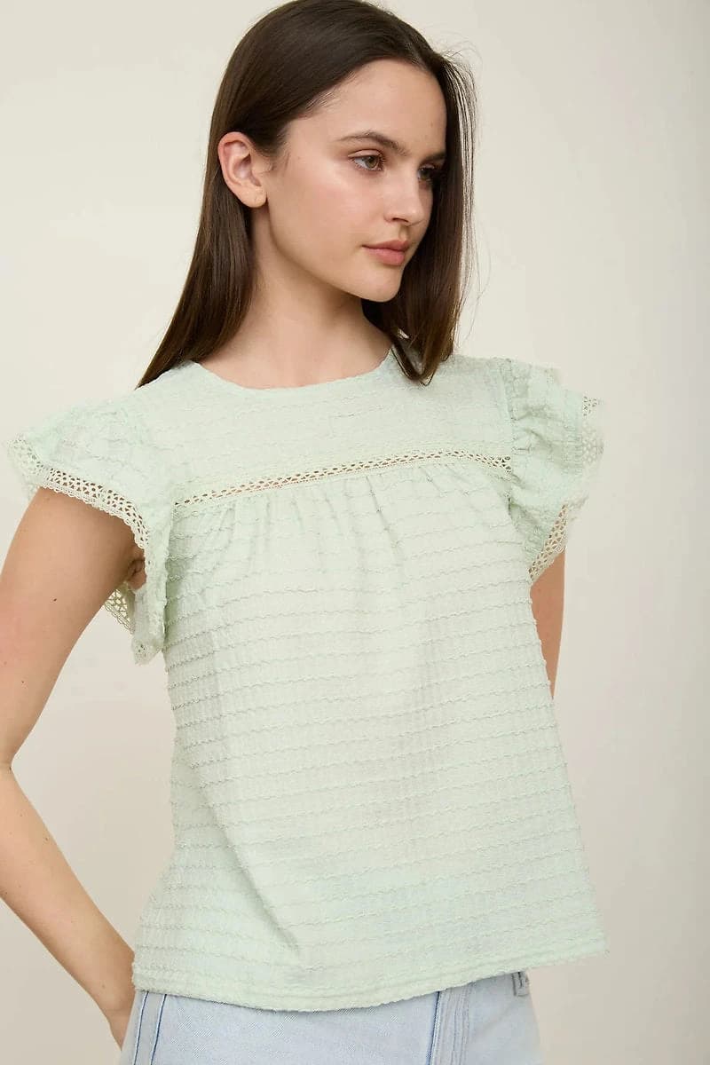 Fran Ruffle Sleeve Top