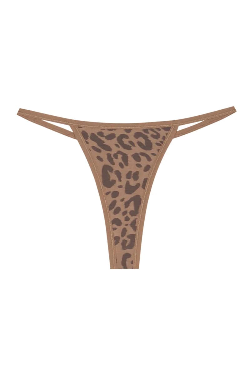 String Thong - Tan Leopard