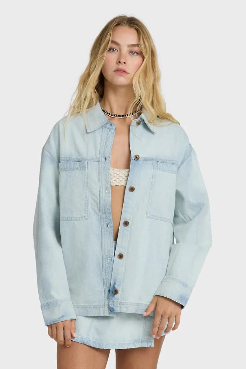 Jade Saltwashed Long Sleeve Shirt