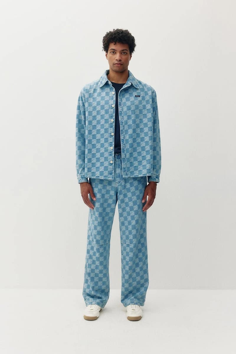 Checkered Denim Shirt