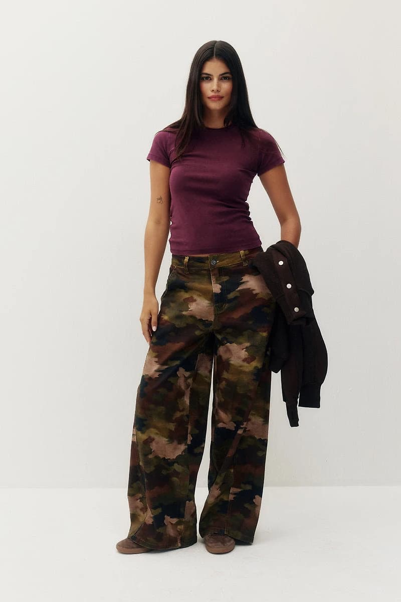 Low Curve Utility Denim Pants