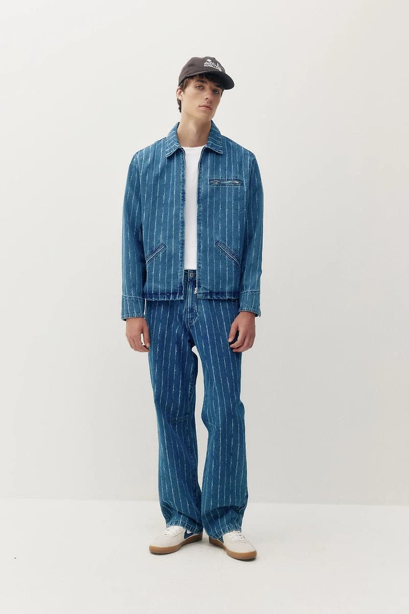 Pinstripe Denim Jacket