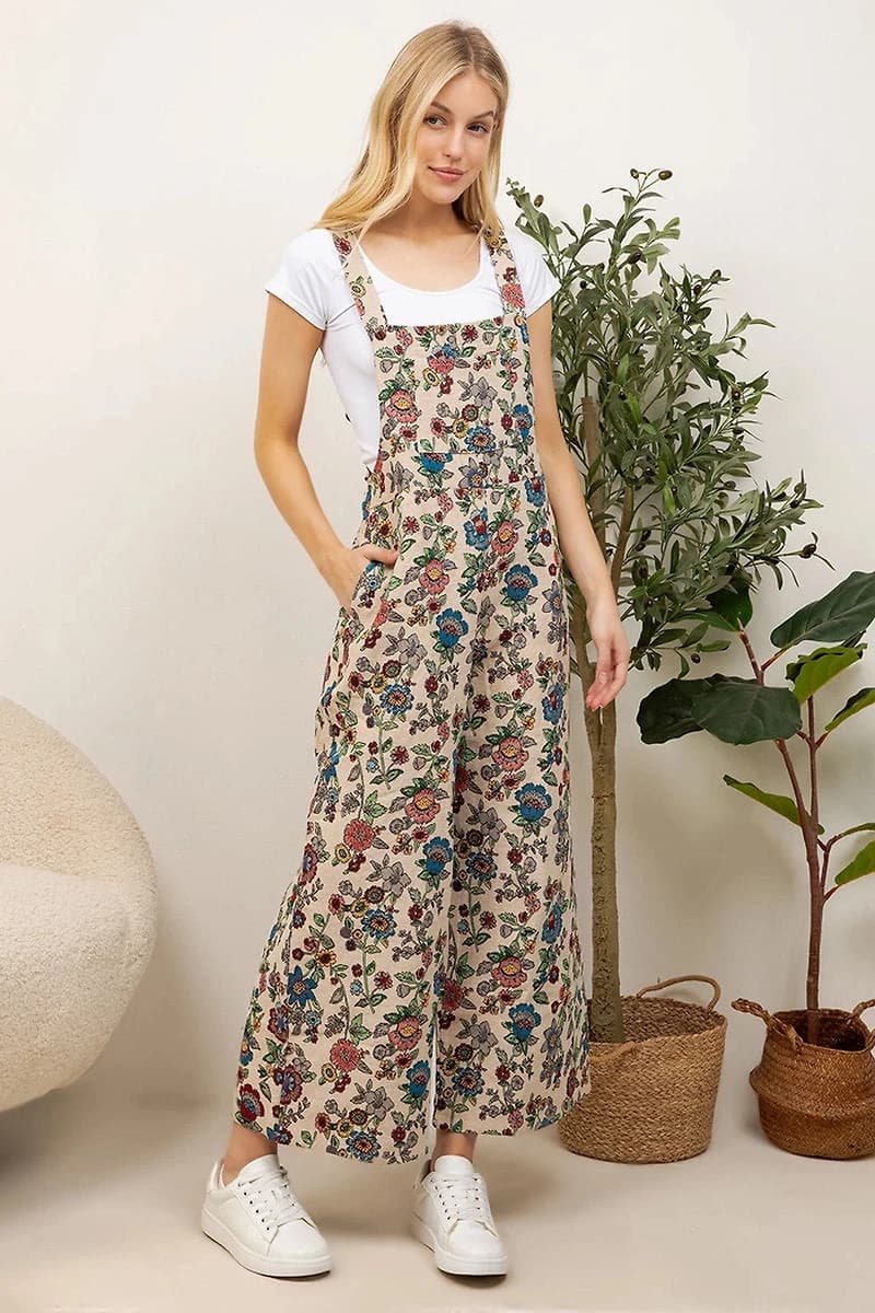 Floral Tapestry Overall