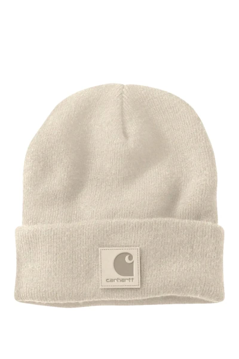 Leatherette Wach Cap Beanie - Oat Milk