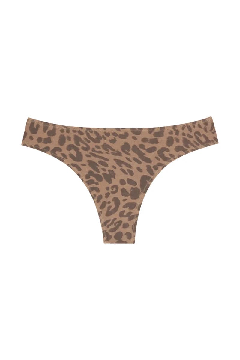 Low Profile Thong - Leopard Tan