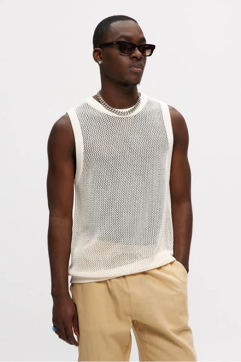 Mesh Knitted Tank Top
