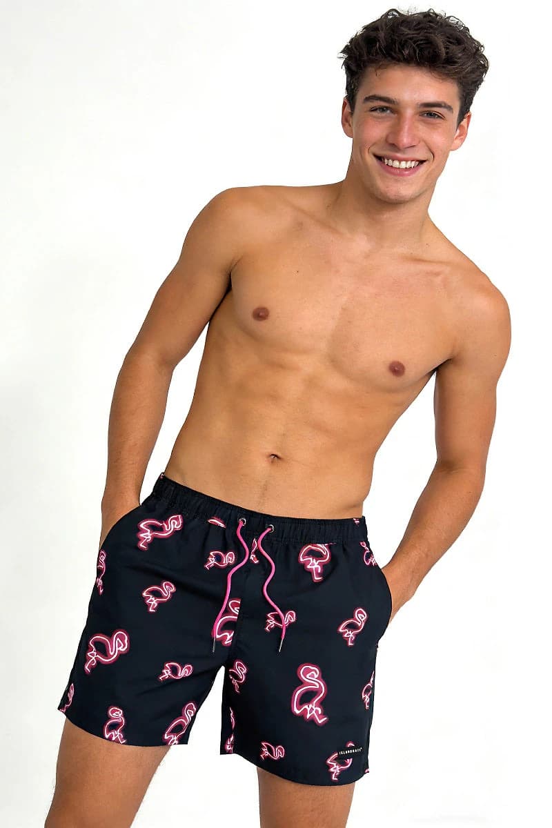 Neon Flamingo Volley Short