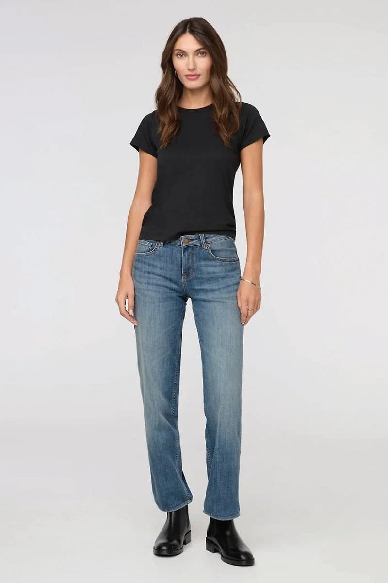 Performance Denim Mid Rise Straight