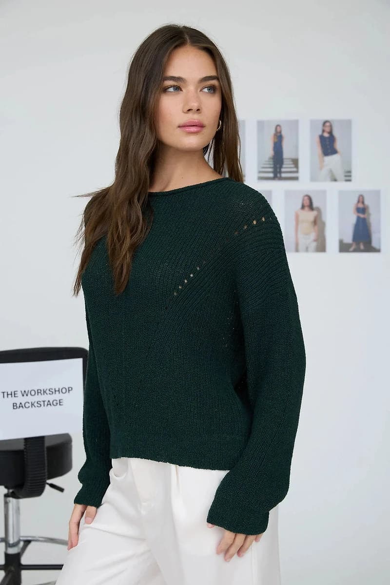 Pointelle Stitch Sweater