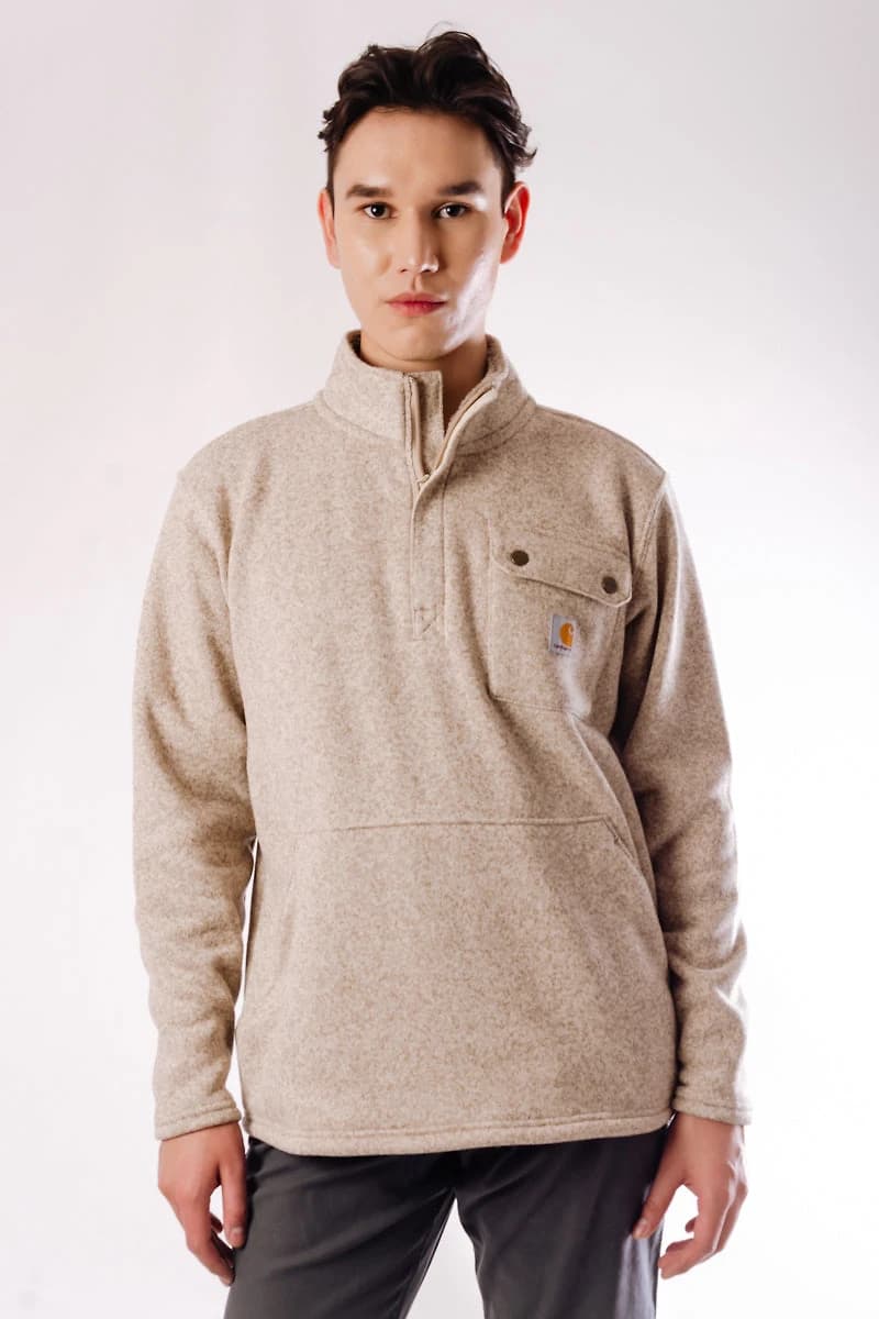 Relaxed Fit Quarterzip Sweater
