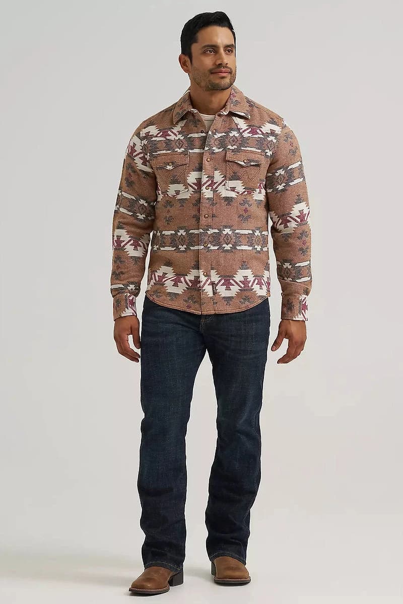 Retro Premium Western Jacquard Shirt