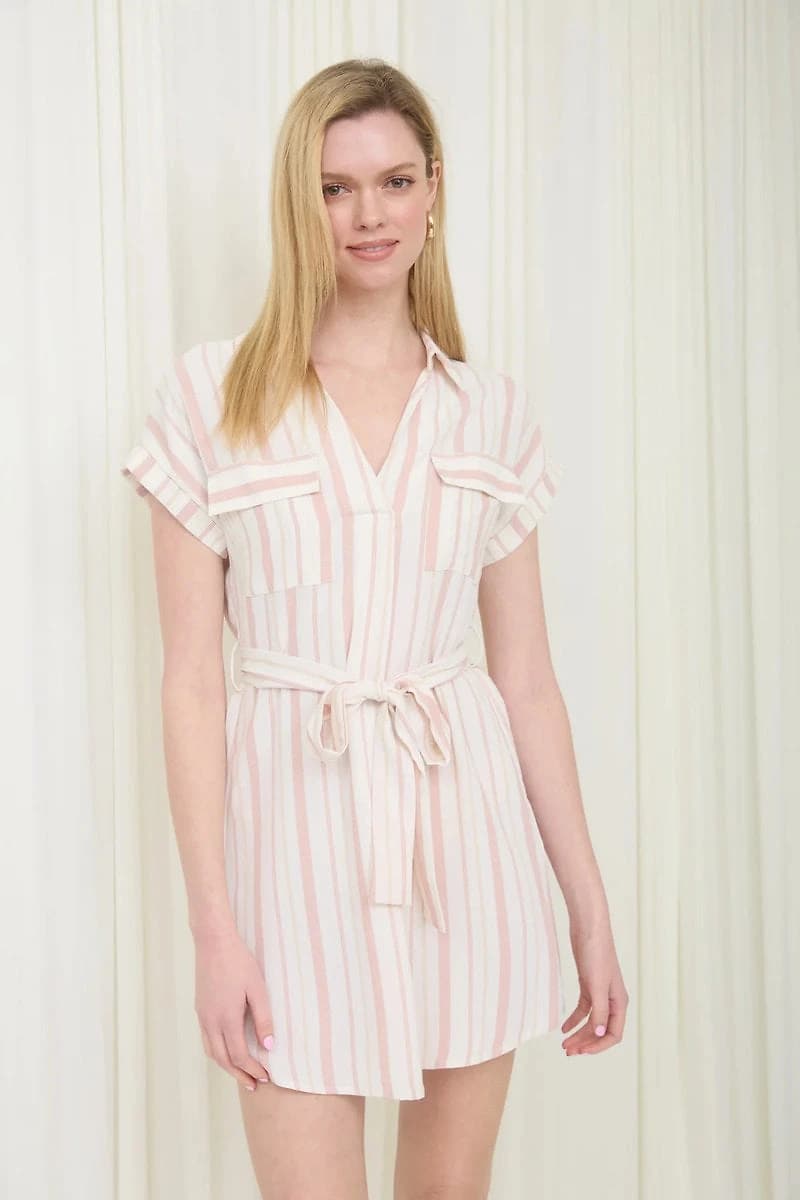 Striped Shirt Dress