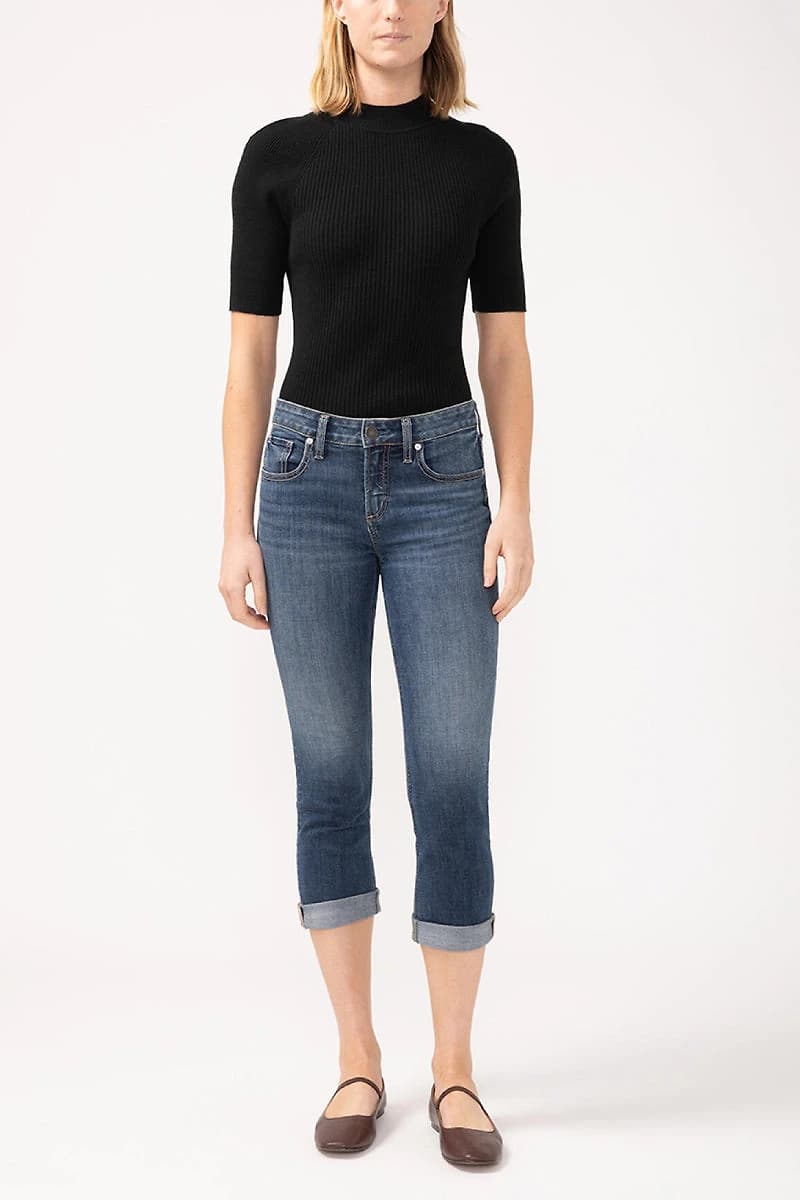 Suki Mid Rise Capri Jeans
