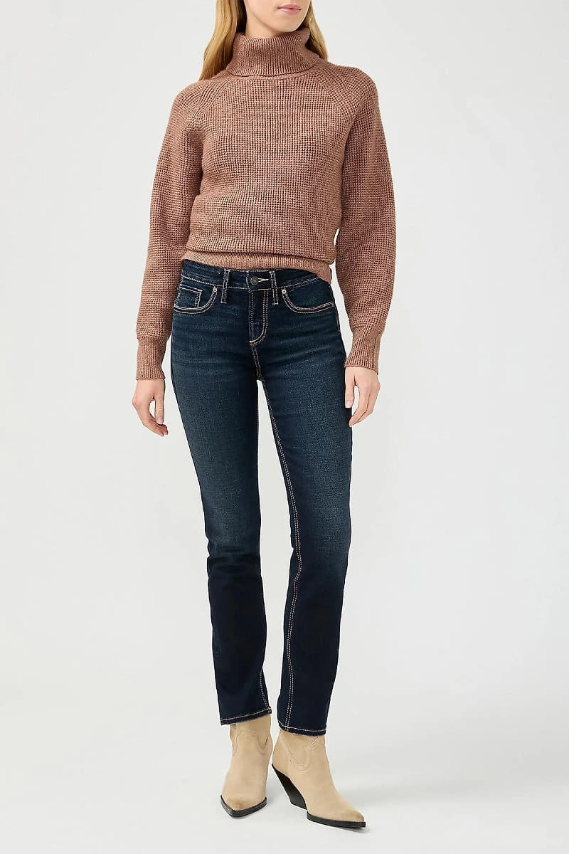 Suki Mid Rise Straight Leg Jeans