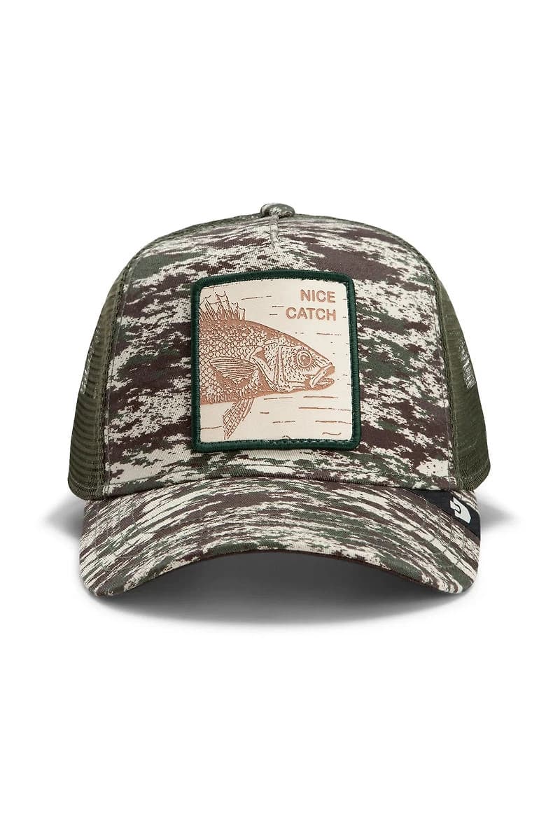 Unisex Camo Engraved Bass Trucker Hat