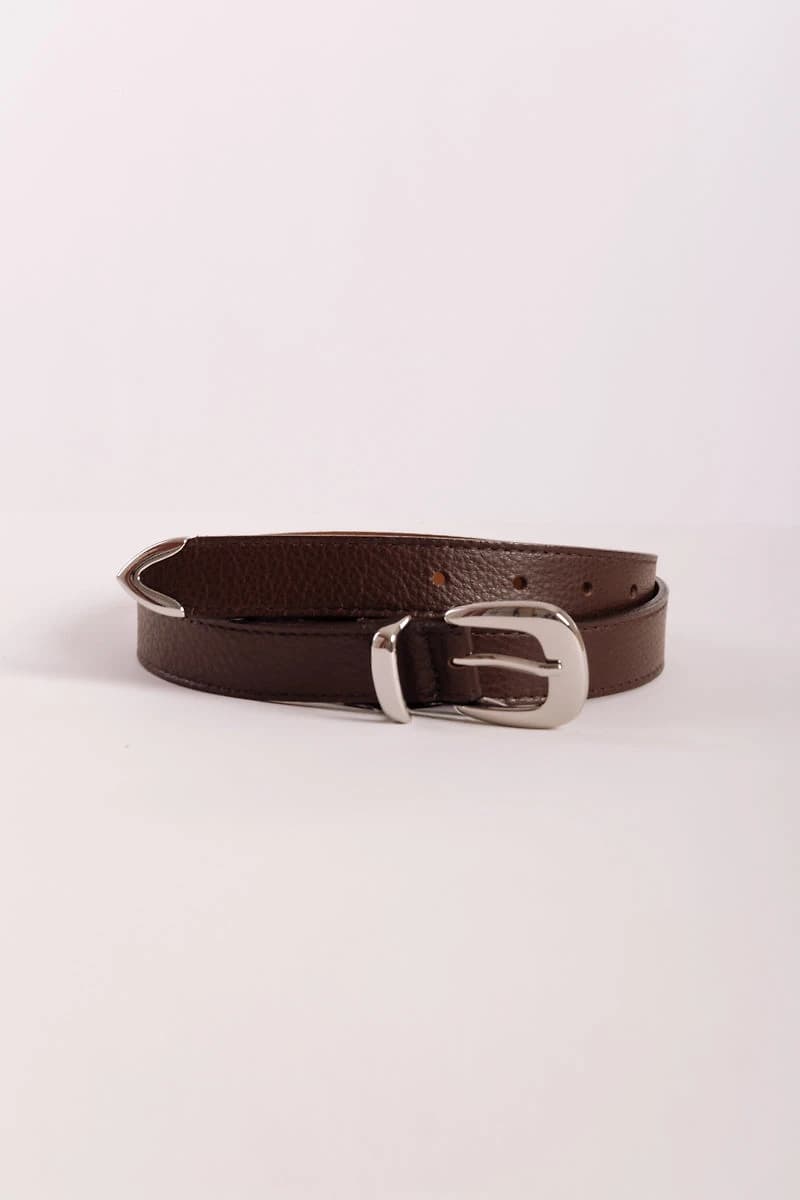 Western Pebbled Leather Belt