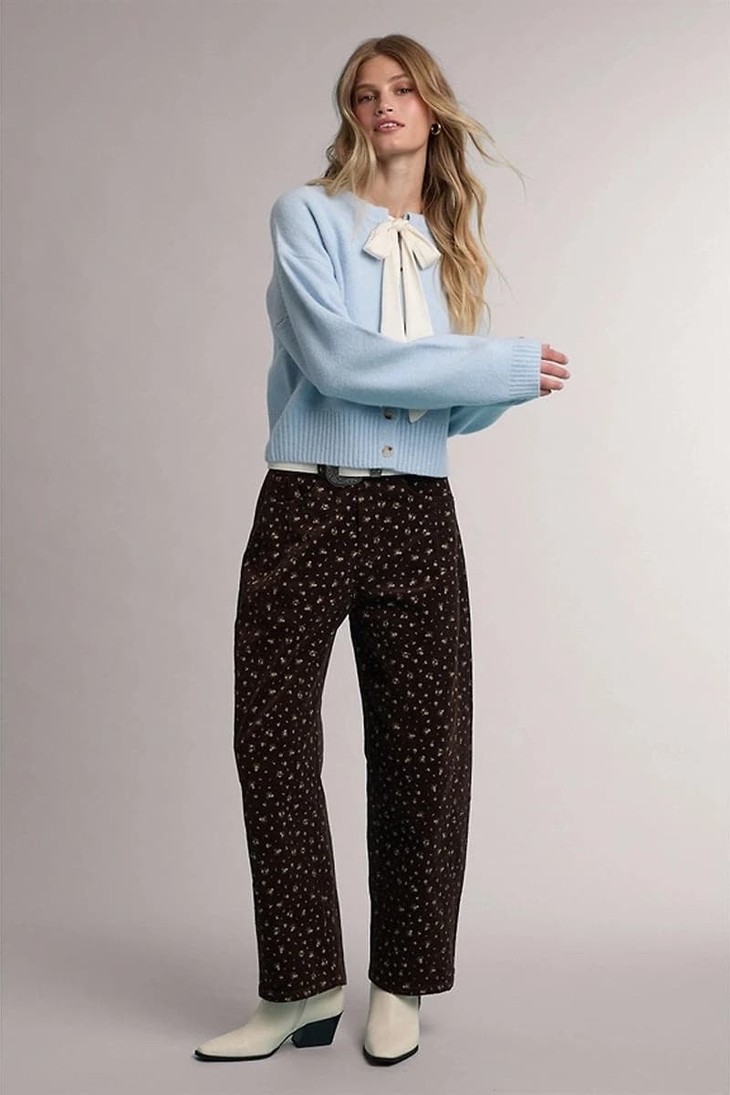Floral Barrel Pants