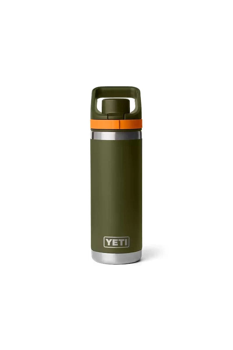 Rambler 18 oz Bottle Flip Chug Cap - Olive/King Crab Orange